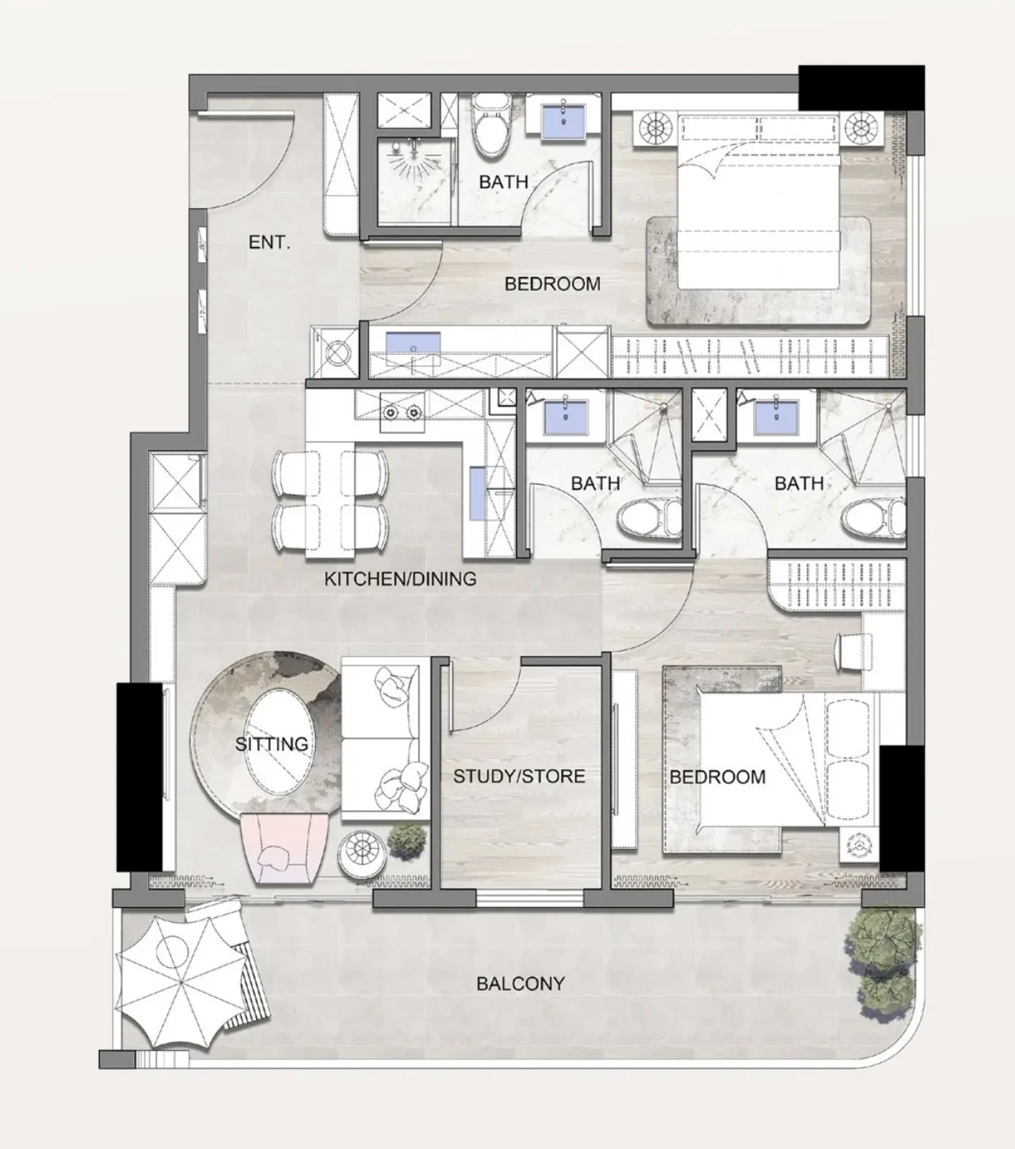 2 Bedroom